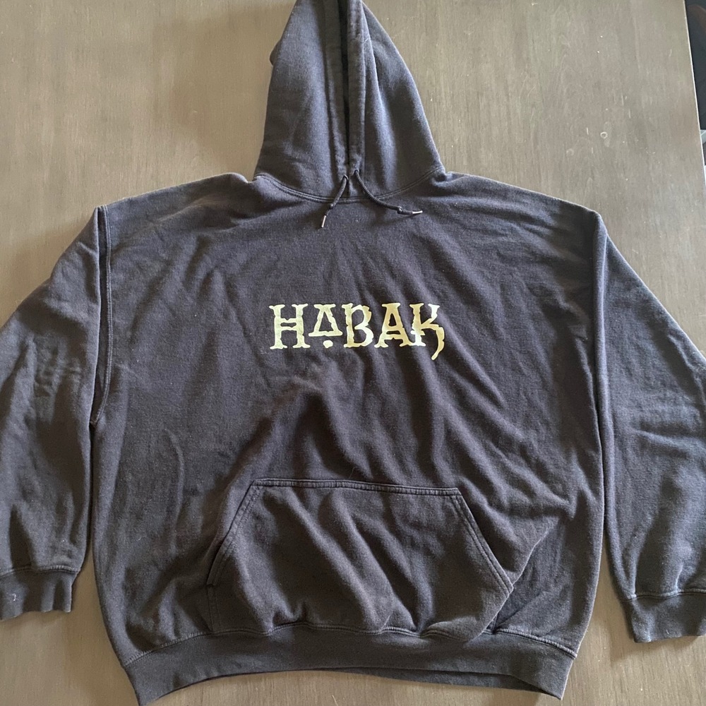 Habak Band Hoodie Black Skull Mushroom Snake Graphic Heavy Blend 2XL
